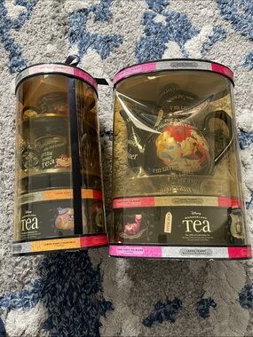 Disney retired Alice in Wonderland Tea Set - Black with Pink and Gold Accents